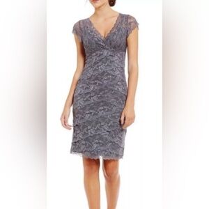 Elegant Black Lace Dress Marina Size 8P